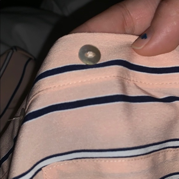 💜3/$12 Striped button up top - Picture 3 of 3